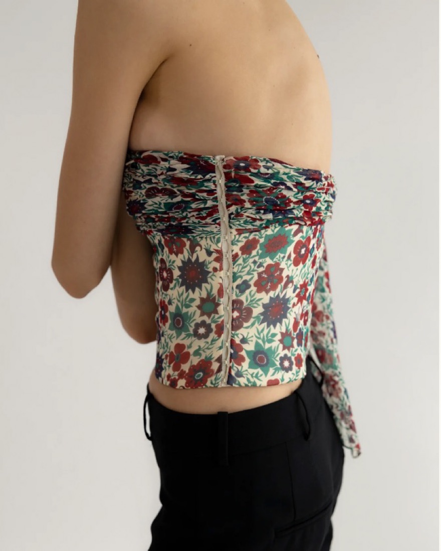 Orseund Iris Chiffon Bustier by Orseund Iris - Pickle