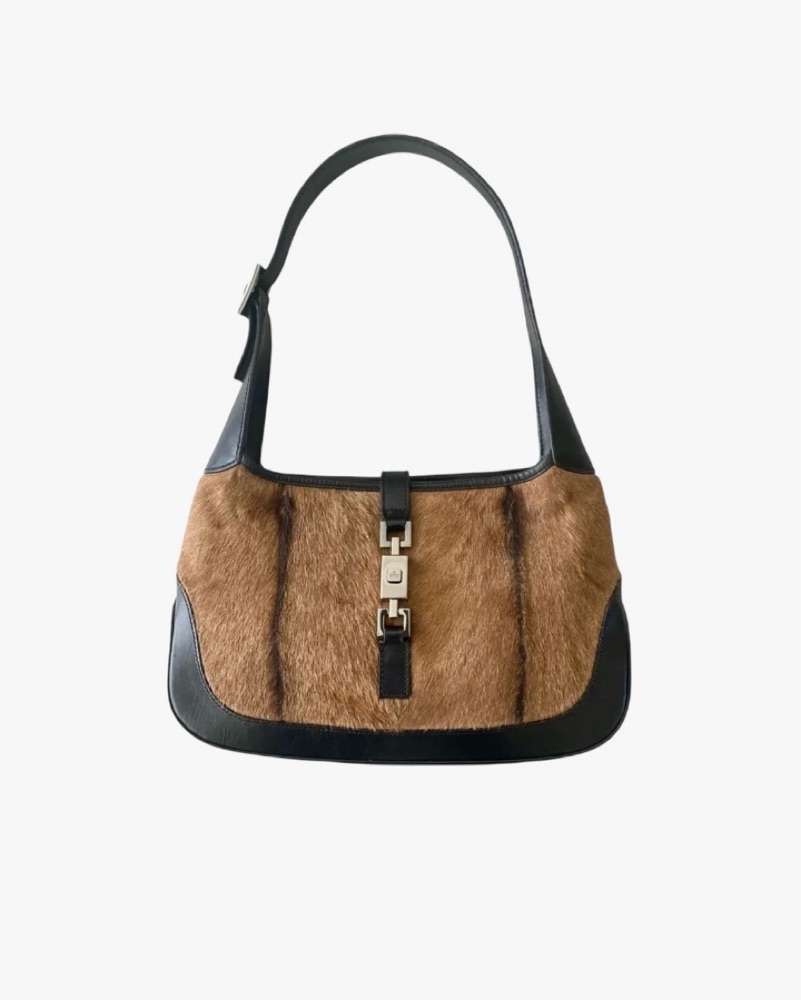 Vintage Gucci Ponyhair Jackie Bag by Gucci - Pickle