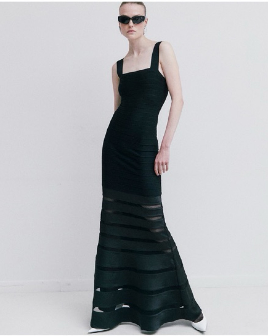 HERVE LEGER BLACK MAXI DRESS by Herve Leger - Pickle