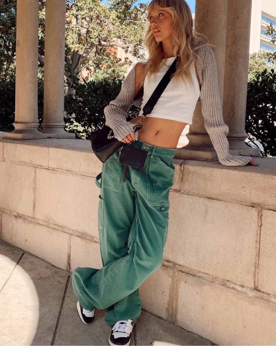 Green Miami Vice Cargo Pants by Lioness - Pickle