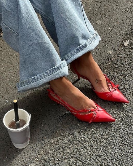 Mango Heels Miu Miu Dupe by Mango - Pickle