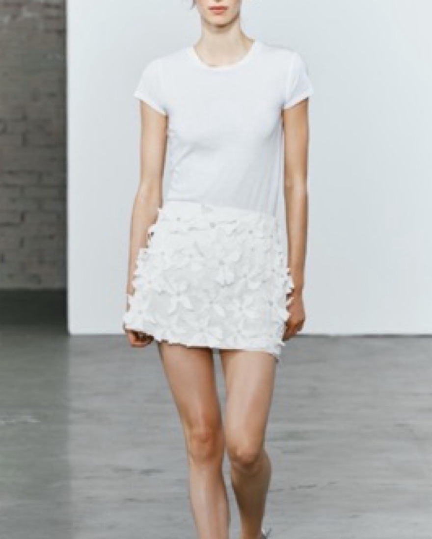 Zara White Floral Skirt by Zara - Pickle