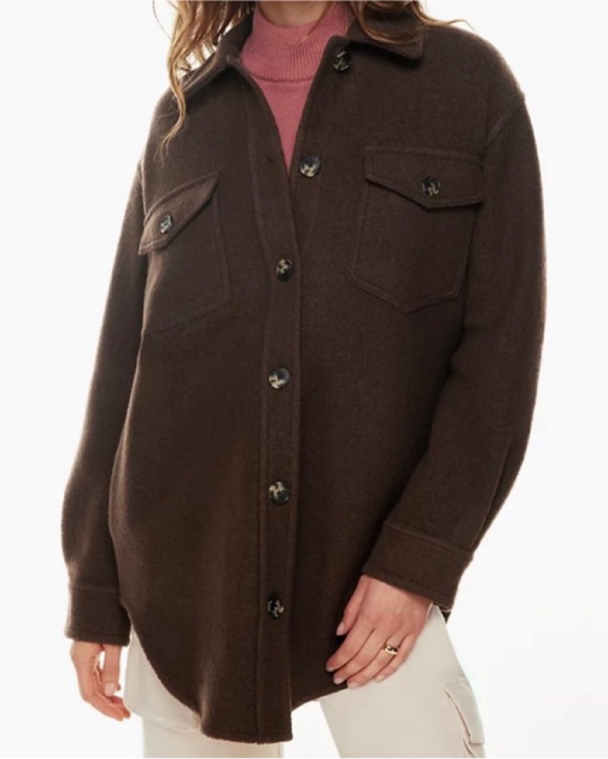 Aritzia WILFRED FREE メリノウール100% シャツジャケット Heartland Shirt Jacket | Aritzia US