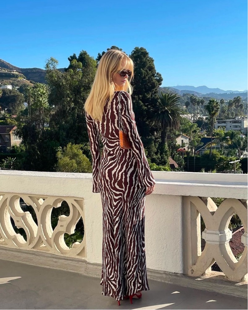 Realisation Par Zebra Print Dress Gia by Realisation Par - Pickle