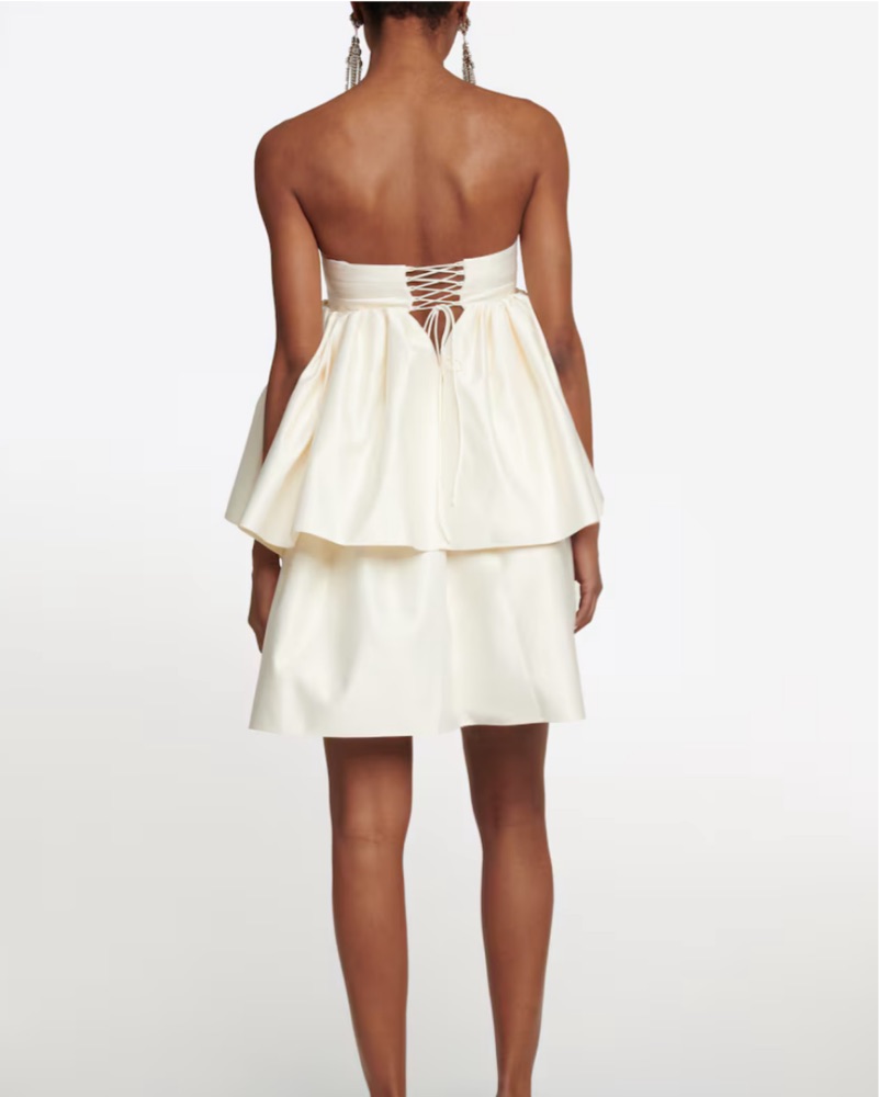 ROTATE Tiered Mini Dress by ROTATE Birger Christensen - Pickle