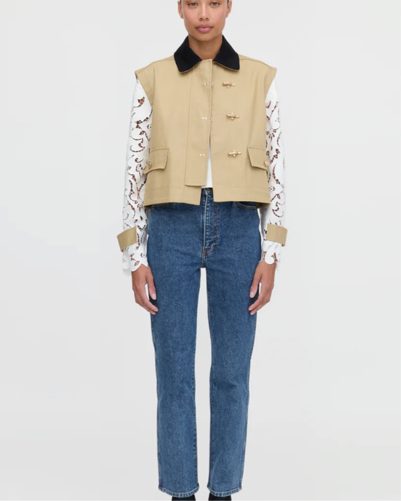 Hill House The Clarisse Lace Jacket by Hill House - Pickle