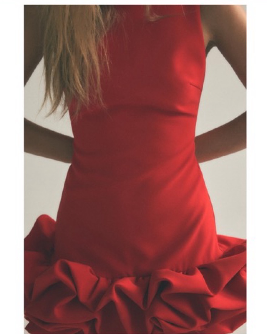 安心★関税込み★ZARA★PUFF HEM MINI DRESS Zara Puff Hem Red Mini Dress | Pickle