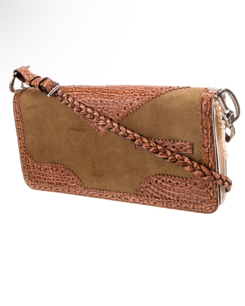 h*o様 dior type A-2 suede leather Dior Tan Suede + Leather 'Lip' Bag – Treasures of NYC
