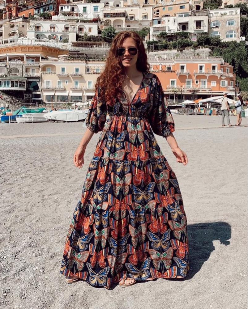 Trina Turk Multi Color Butterfly Maxi by Trina Turk - Pickle