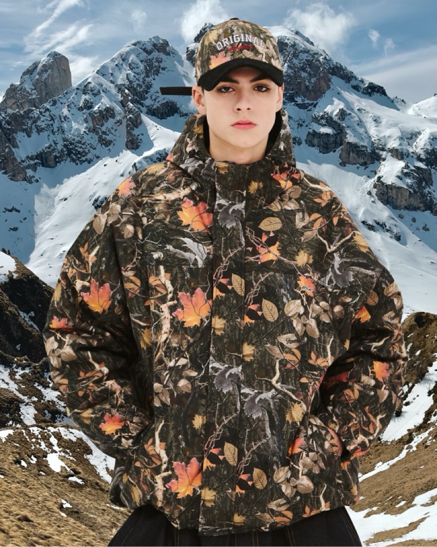 BSRABBIT Camo Hooded Snowboard Jacket by BSRABBIT - Pickle