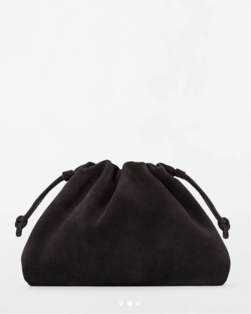 COS Mini Cavatelli Suede Bag Espresso by COS - Pickle