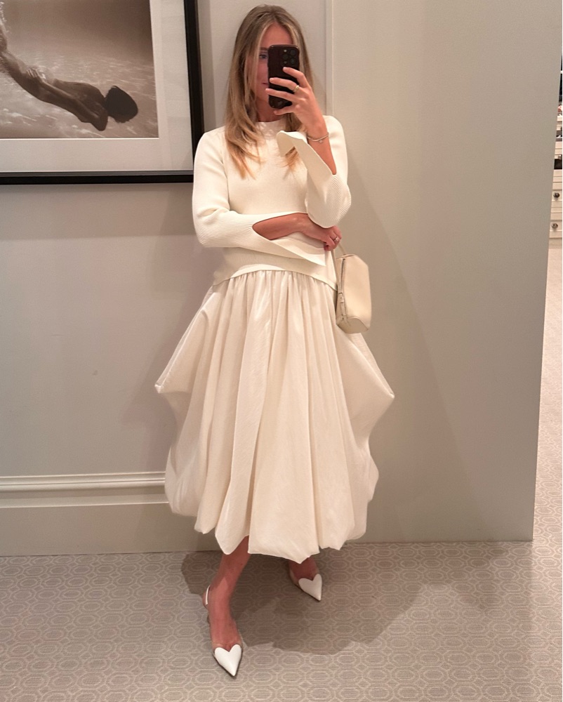 Simkhai Kenlie Taffeta Knit midi Dress by Jonathan Simkhai - Pickle