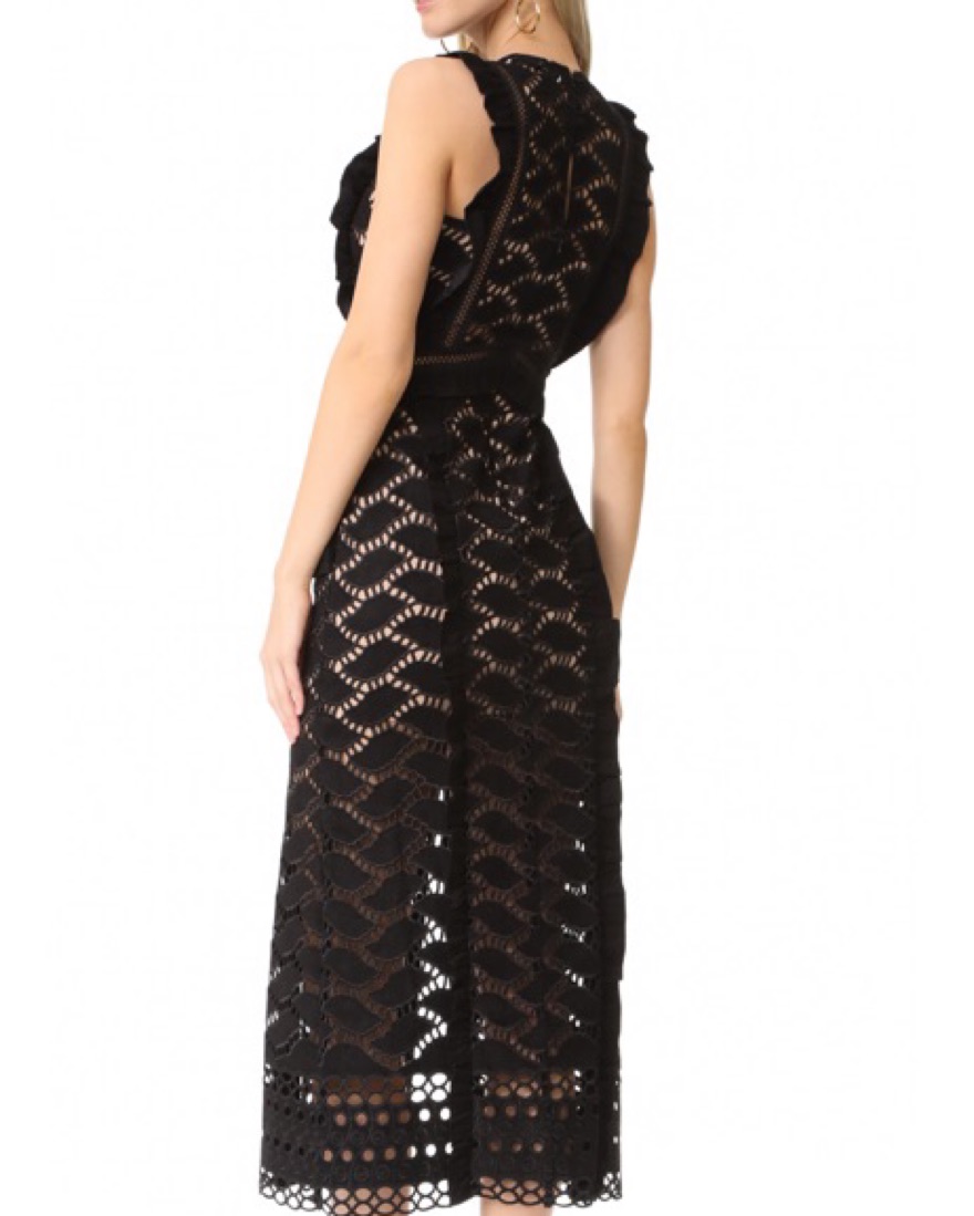 Self Portrait Cutwork Midi Dress by Self Portrait - Pickle