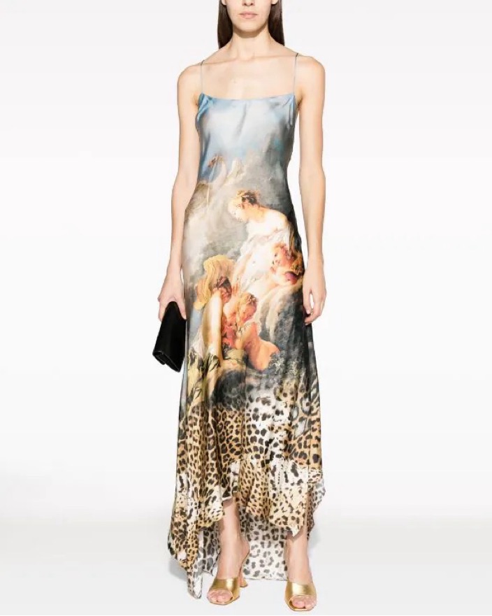 Roberto Cavalli graphic print silk dress by Roberto Cavalli - Pickle