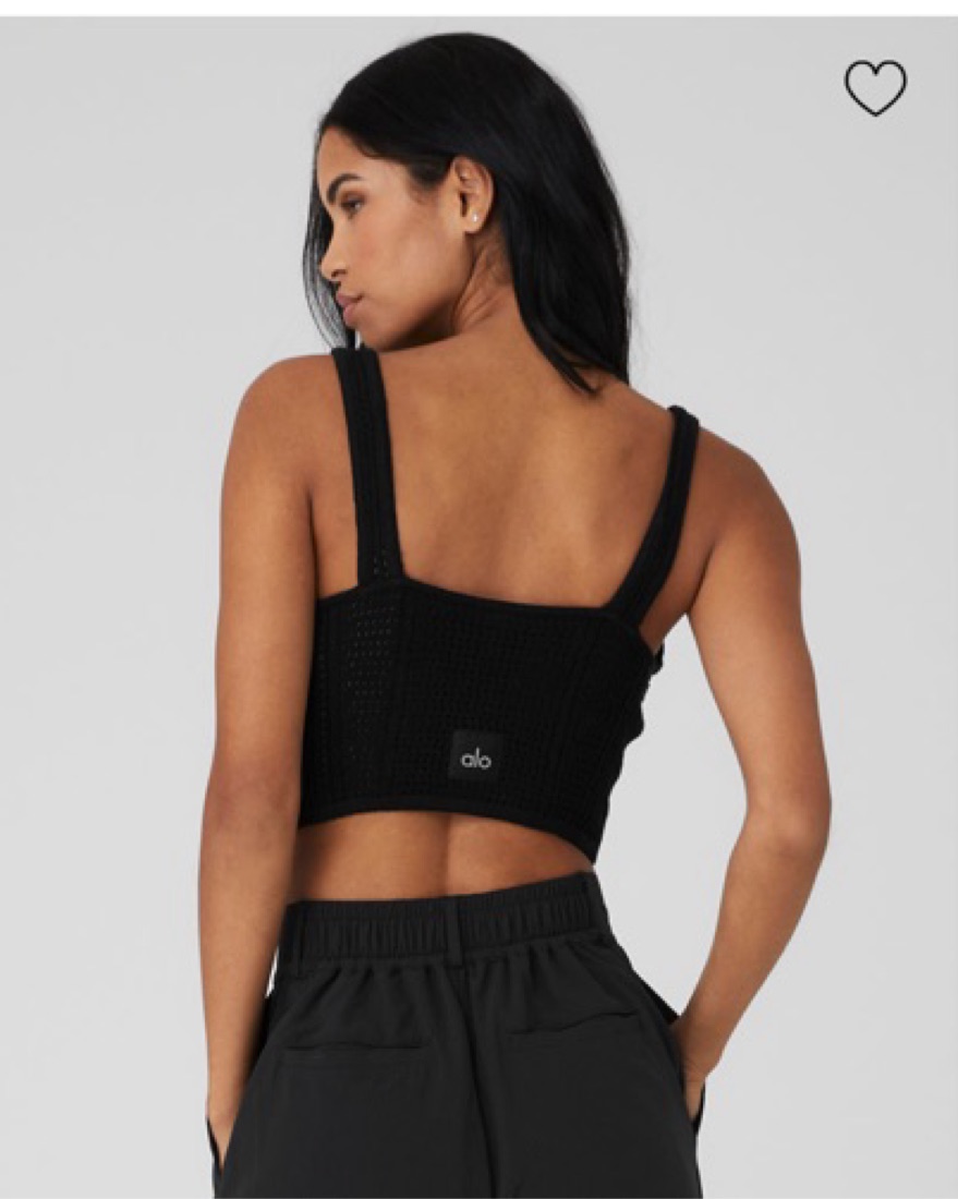 Alo Yoga Corset Knit Top Tank by Alo Yoga - Pickle