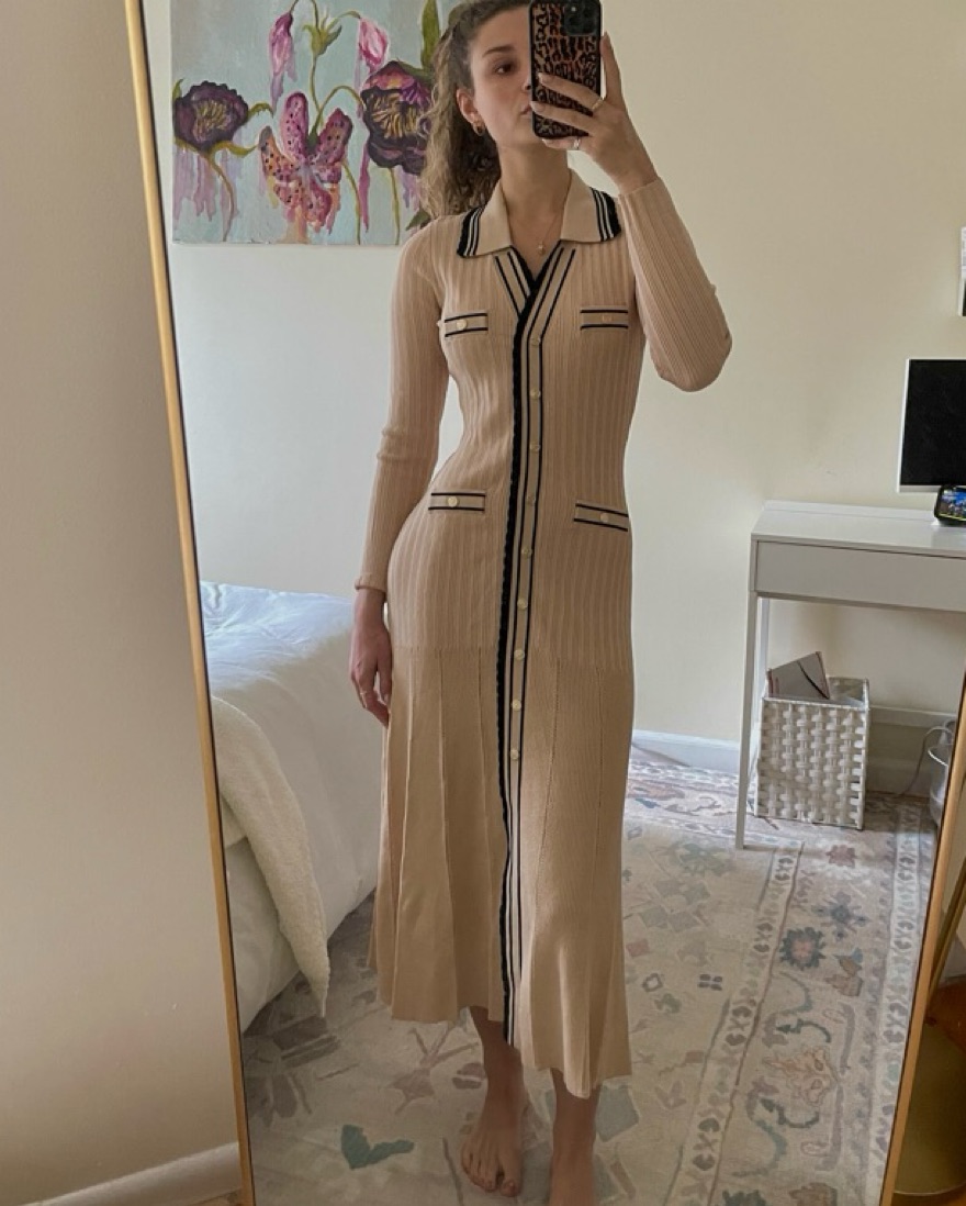 SANDRO Alexandrine Knit Dress by Sandro - Pickle