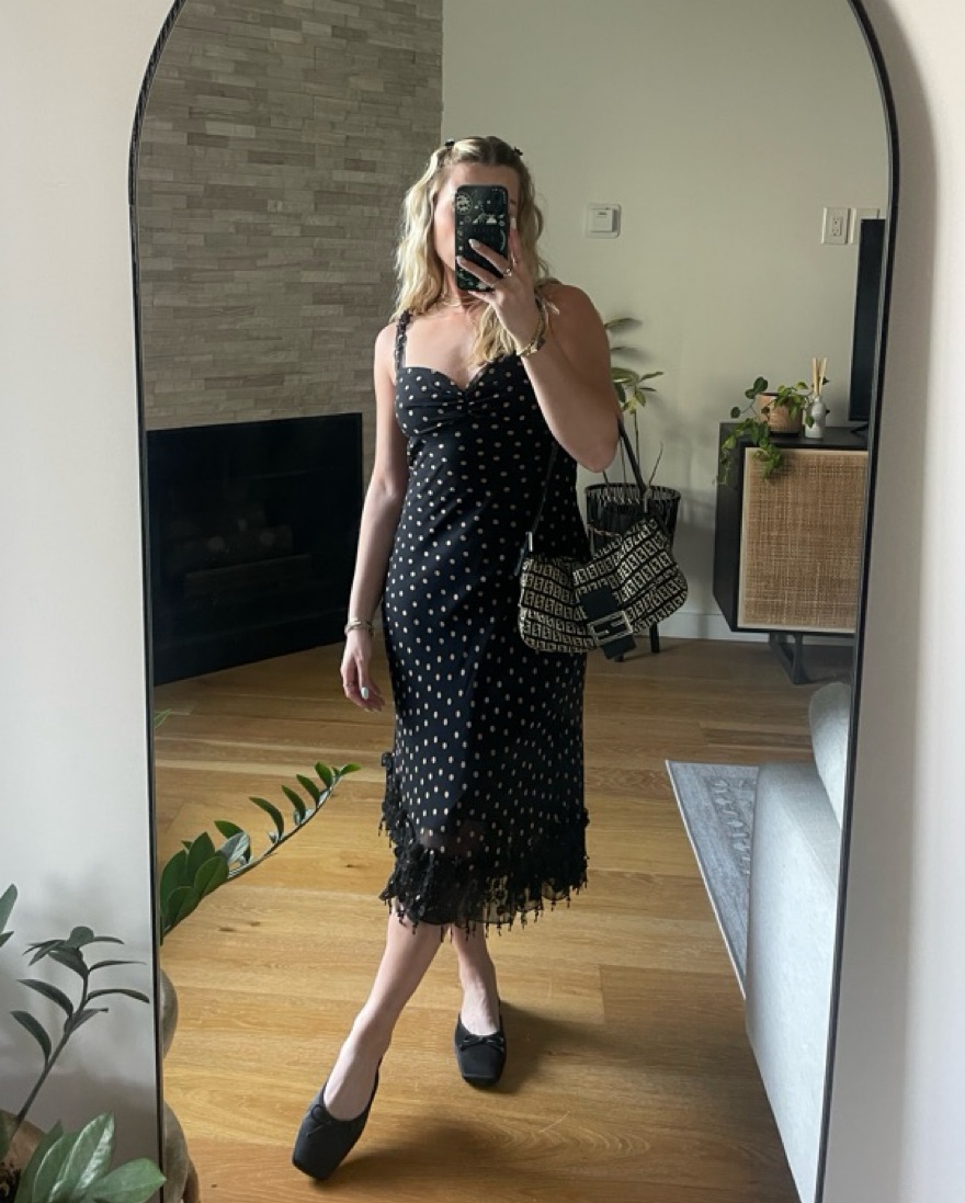 ベッツィジョンソンBetsey Johnsonヴィンテージ ボレロ　レース Vintage Betsey Johnson Polka Dot Dress by Betsey Johnson - Pickle