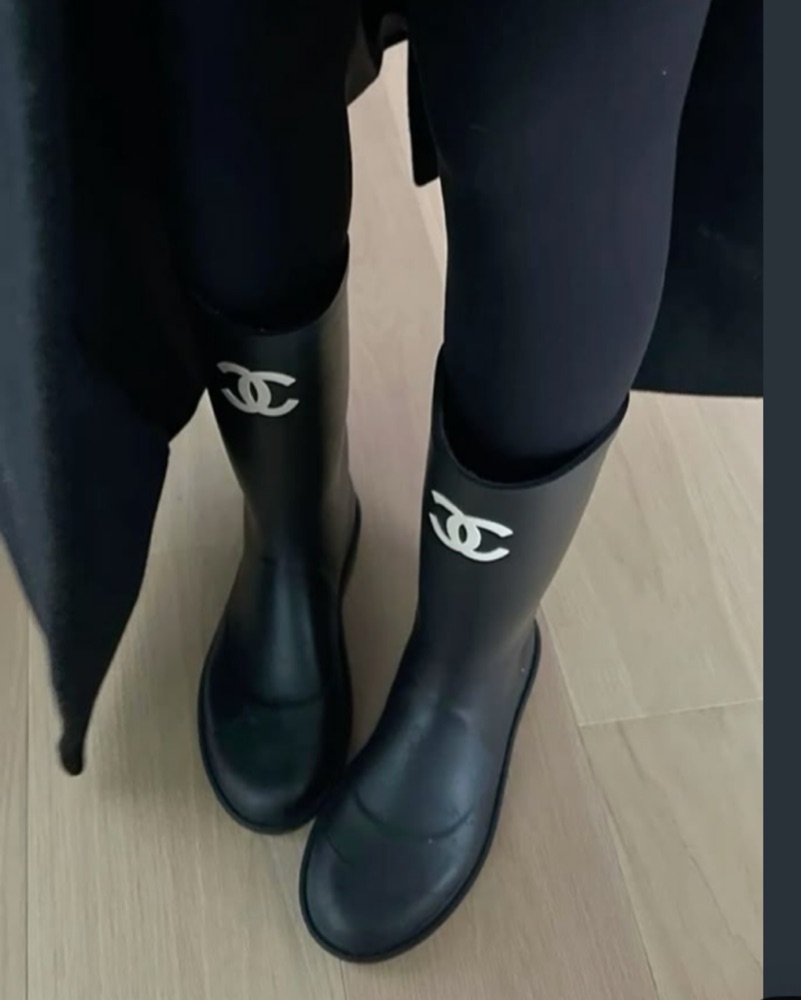 Chanel Rain Boots by Chanel - Pickle