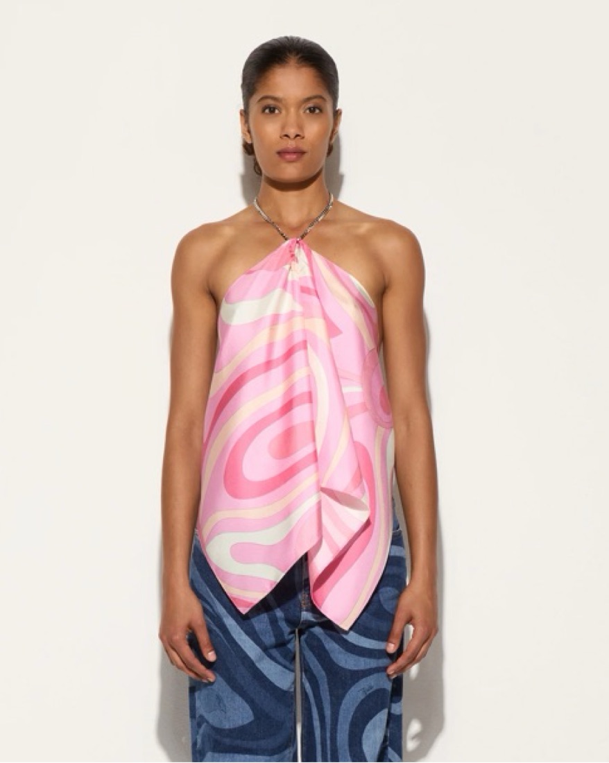 Pucci Marmo Print Silk Top by Pucci - Pickle