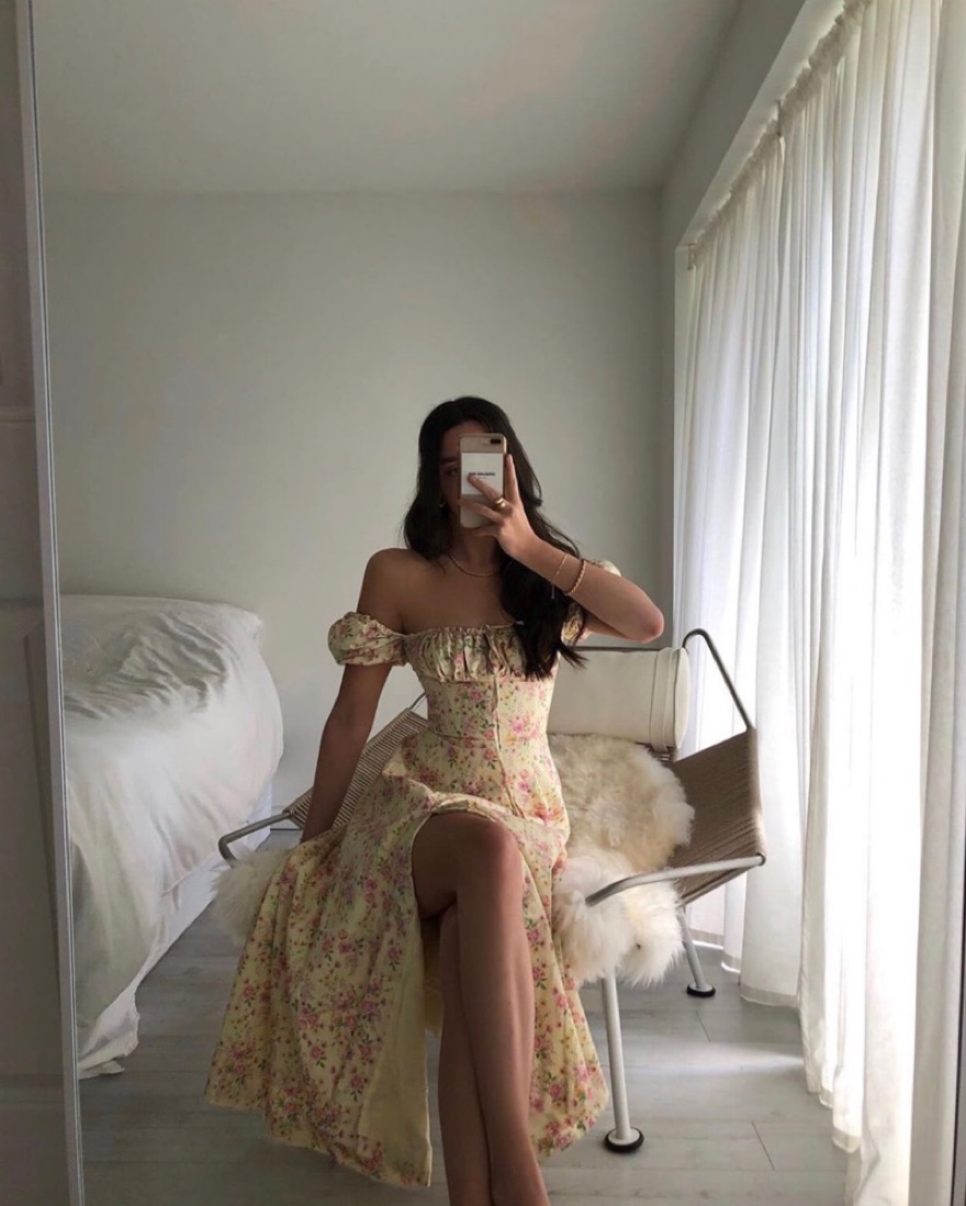 House Of CB Tallulah Lemon Floral Dress by House of CB - Pickle