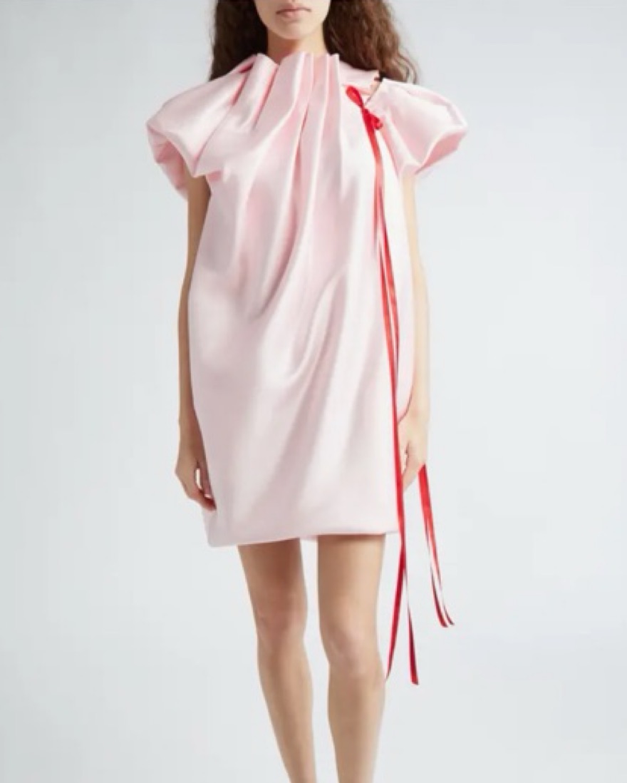 Simone Rocha Pink Bow Detail Dress by SIMONE ROCHA - Pickle