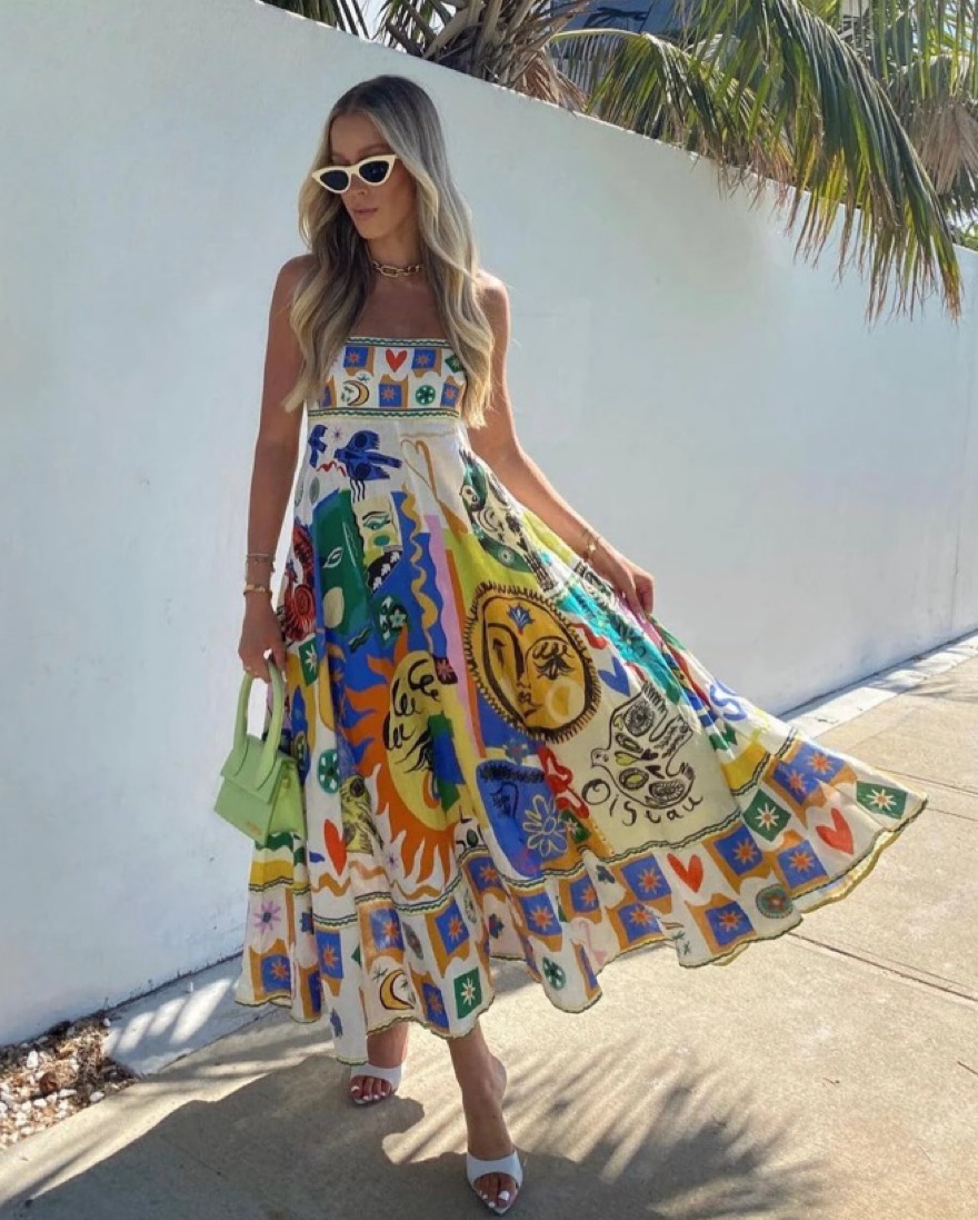 $595 Alemais Soleil Linen Midi Dress by Alemais - Pickle