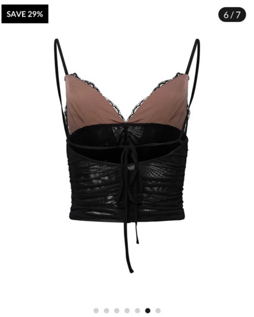 Deena Alluring Black Lace Cami Top by Tiger Mist - Pickle