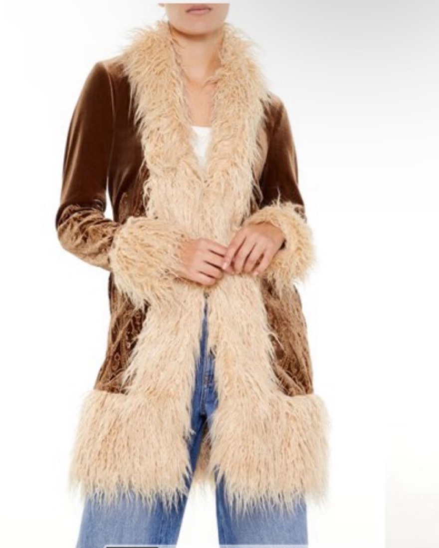 Penny Lane Faux Fur Coat by Forever21 - Pickle