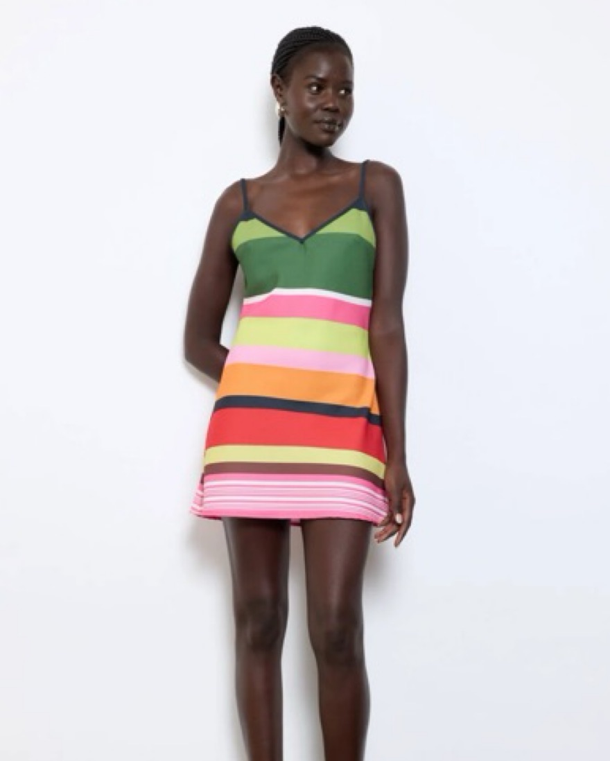 With Harper Lu Bias Mini Dress by With Harper Lu - Pickle