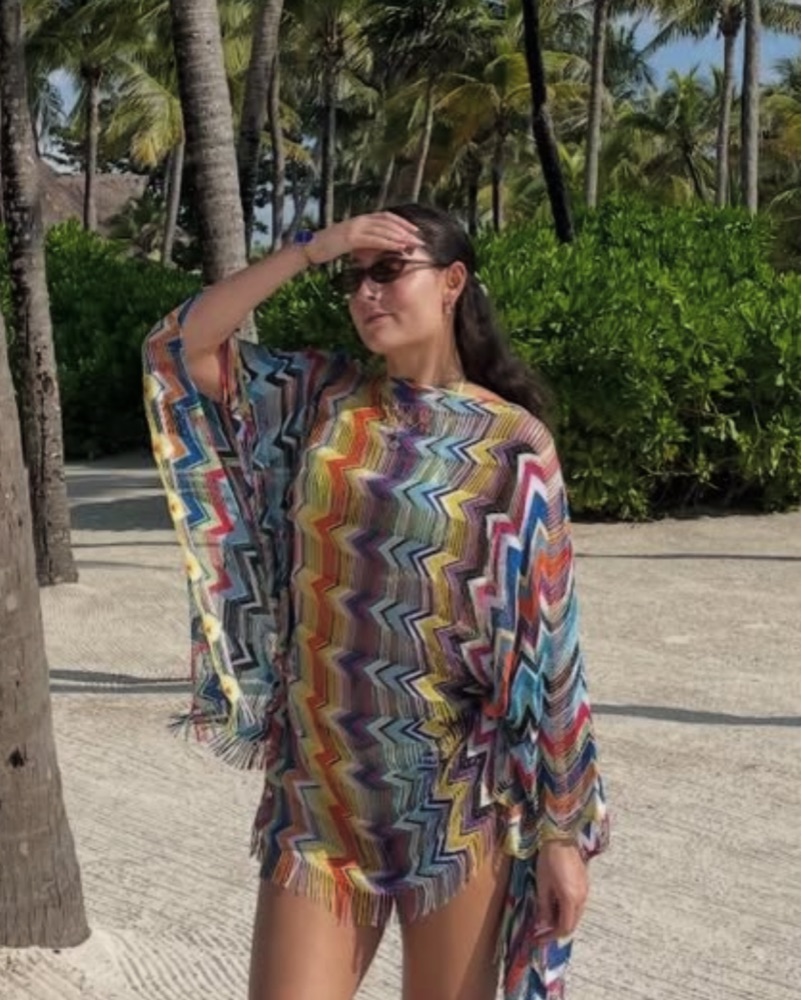 MISSONI掛けカバー Missoni Short Coverup With Fringe by Missoni - Pickle