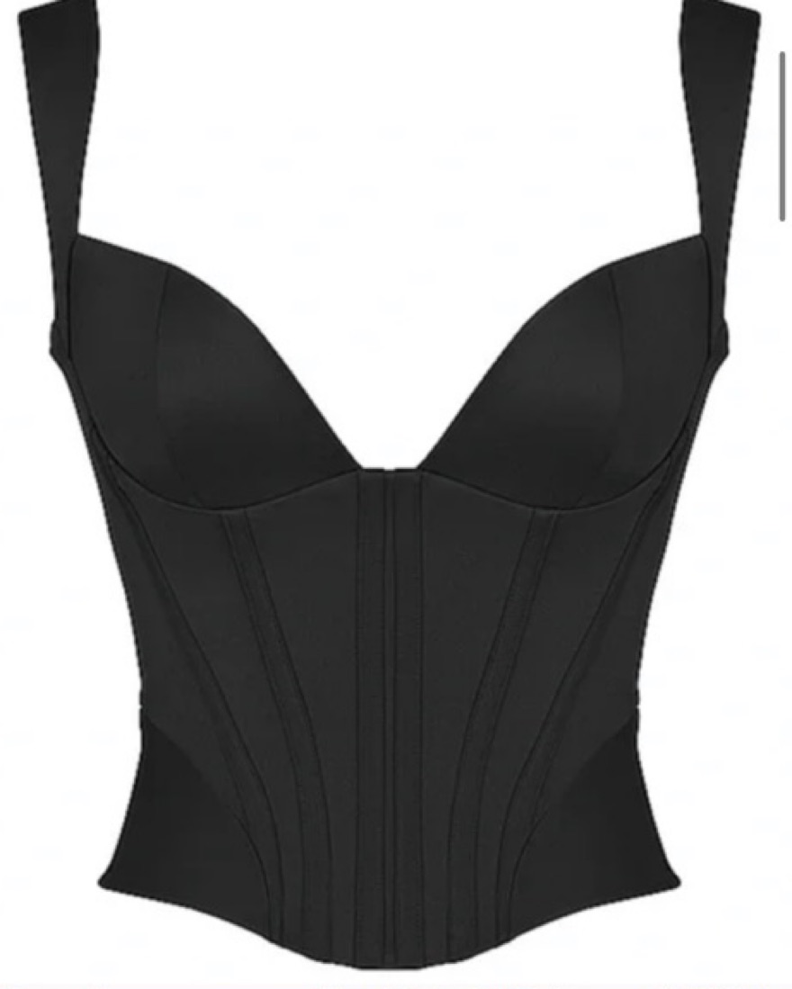26日午前11:00まで限定 AMERICAN PIE bustier 黒 新品 House of CB Liberty Black Satin Corset by House of CB - Pickle