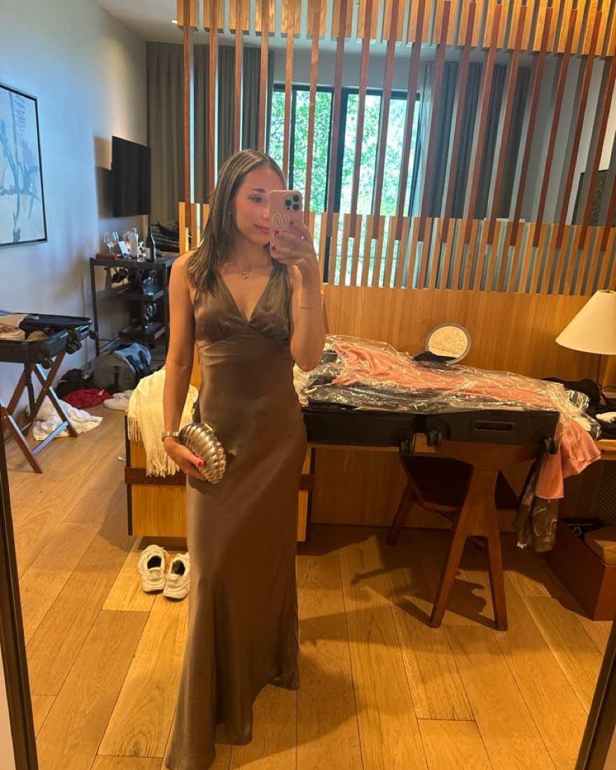 Reformation Pernille Satin Evening Gown by Reformation - Pickle