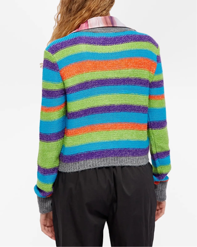 カーディガン ANDERSSON BELL MARTA STRIPE CARDIGAN Andersson Bell Marta Cardigan by Andersson Bell - Pickle