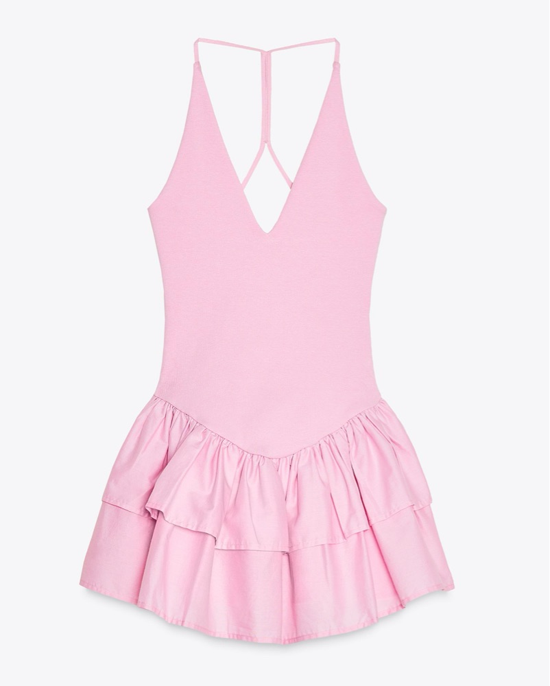 Zara Combination Halter Dress | Pickle