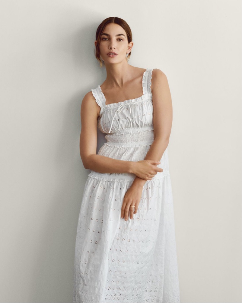 Doen x Gap Eyelet Midi Dress by Doen - Pickle