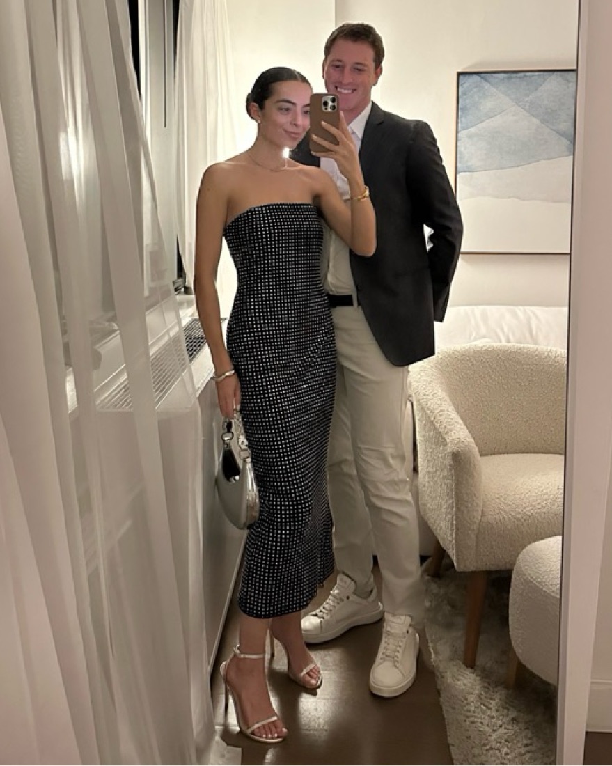 $800 A.L.C. Black Studded Midi Dress by ALC - Pickle