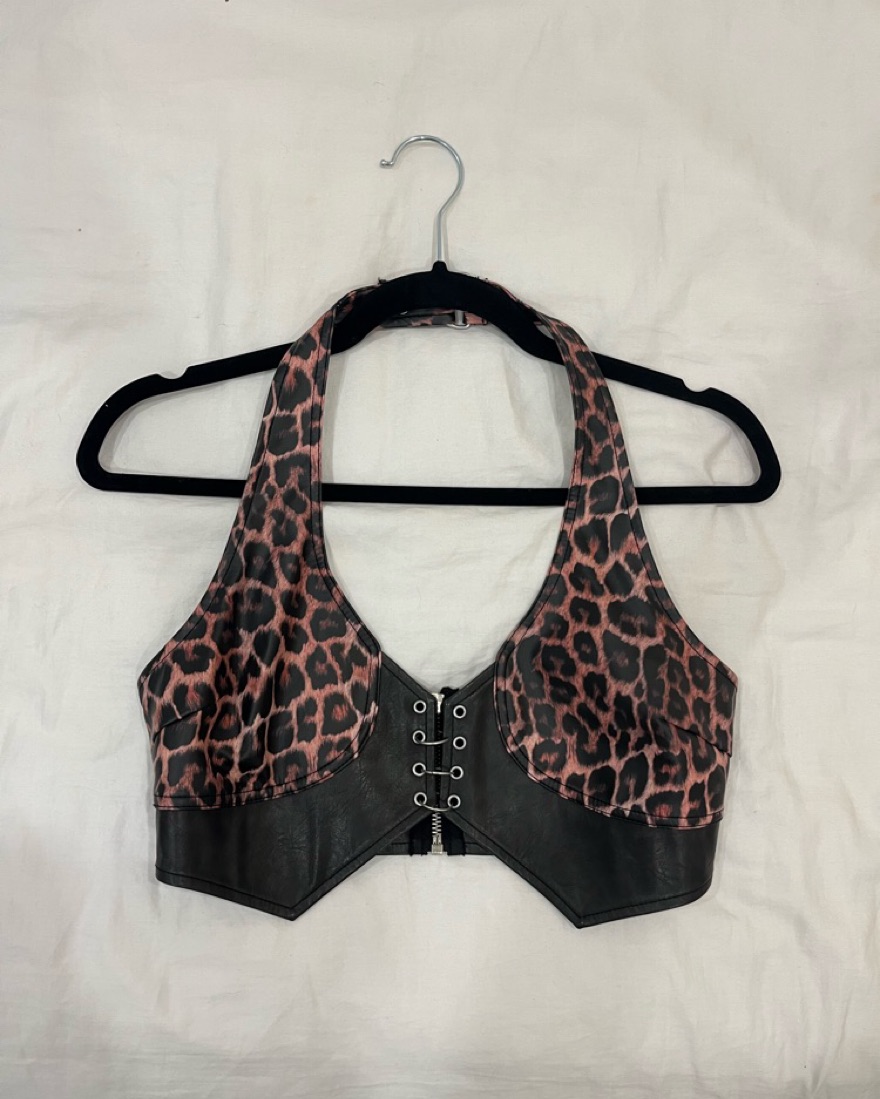 Amira Top - Leopard / Black by I AM GIA - Pickle