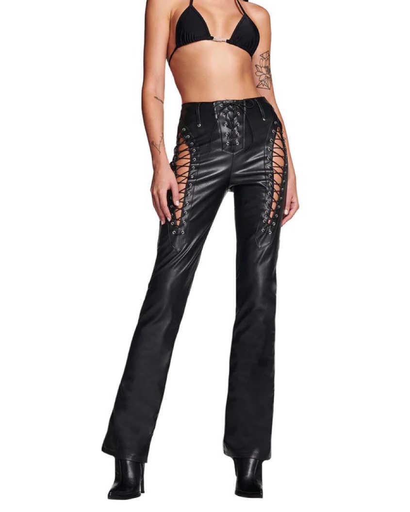 パンツ I.AM.GIA laceup design flare pants I Am Gia Xenia Lace Up Leather Pants by I AM GIA - Pickle