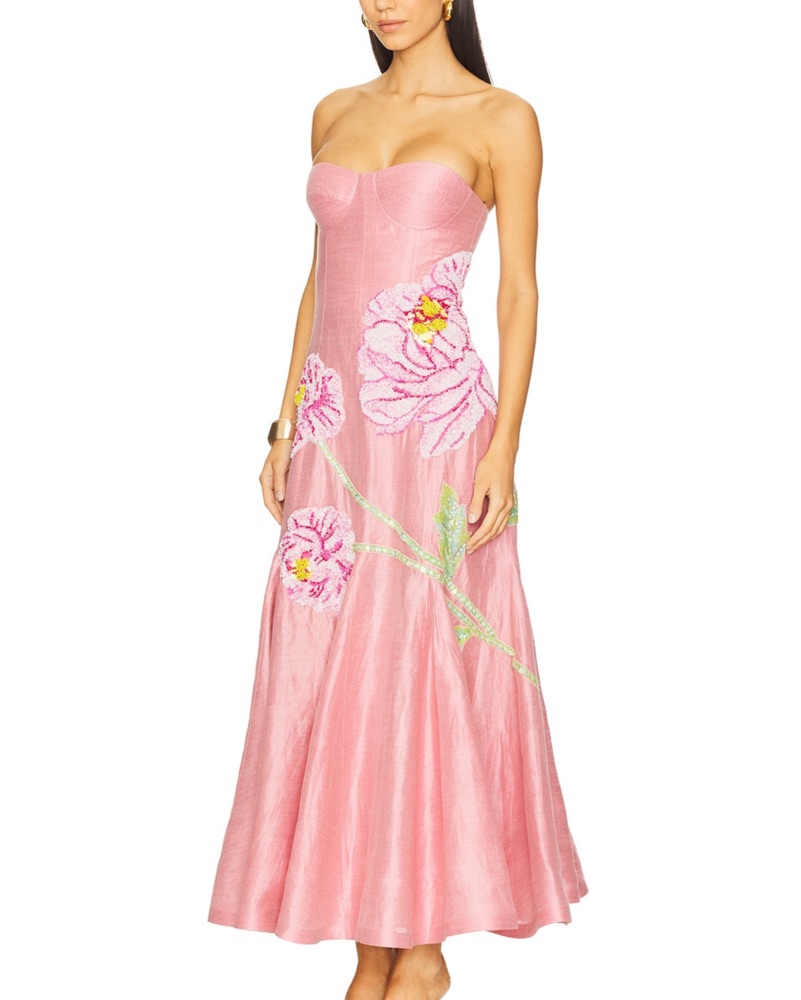 La Fouri Petaleeza Corset Gown in Peony by La Fouri - Pickle