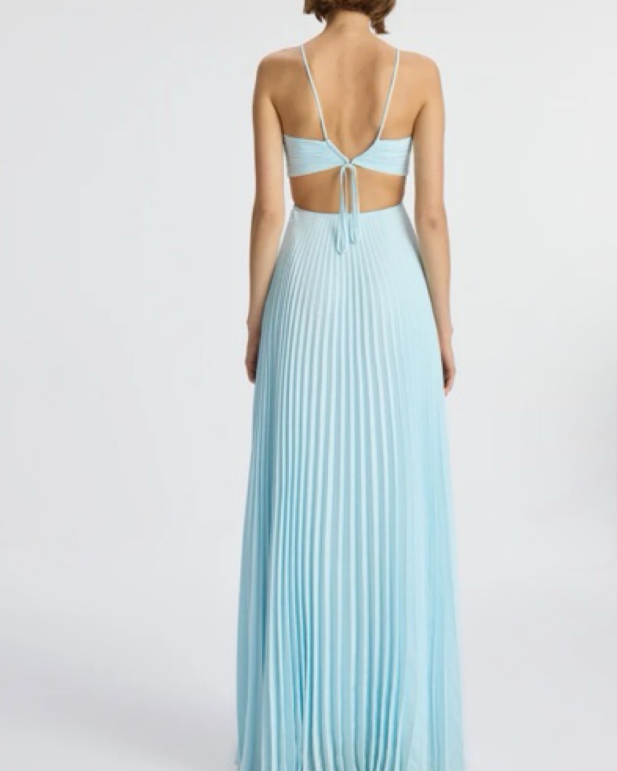 ALC Moira Matte Pleated Dress by ALC - Pickle