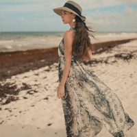 knitted tunics and dresses MIKUTA | The Black Halter Long Knit Dress | Designer Clothes & Apparel | L