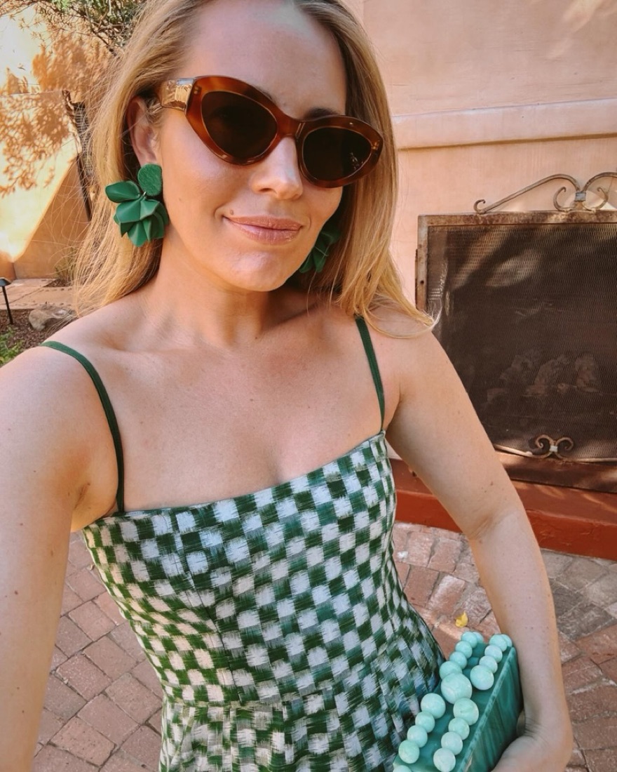 tuckernuck green dupioni dress Esme Silk by Tuckernuck Midi dress