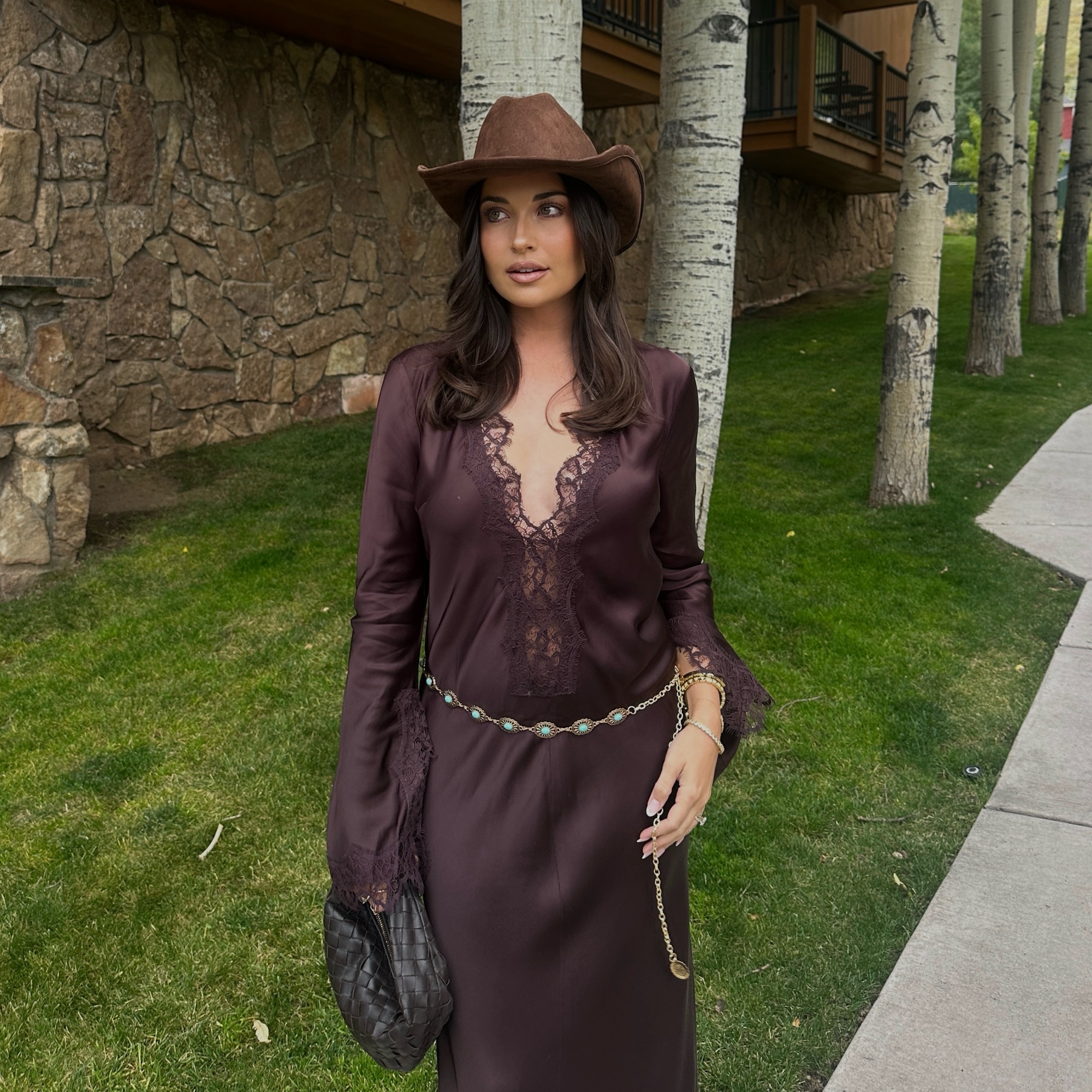 shona joy brown lace dress Elegant Maxi by SIZE:SMALL Buy Betsy & Adam LENZING ECOVERO viscose fibres niLuu-the-silk-sense