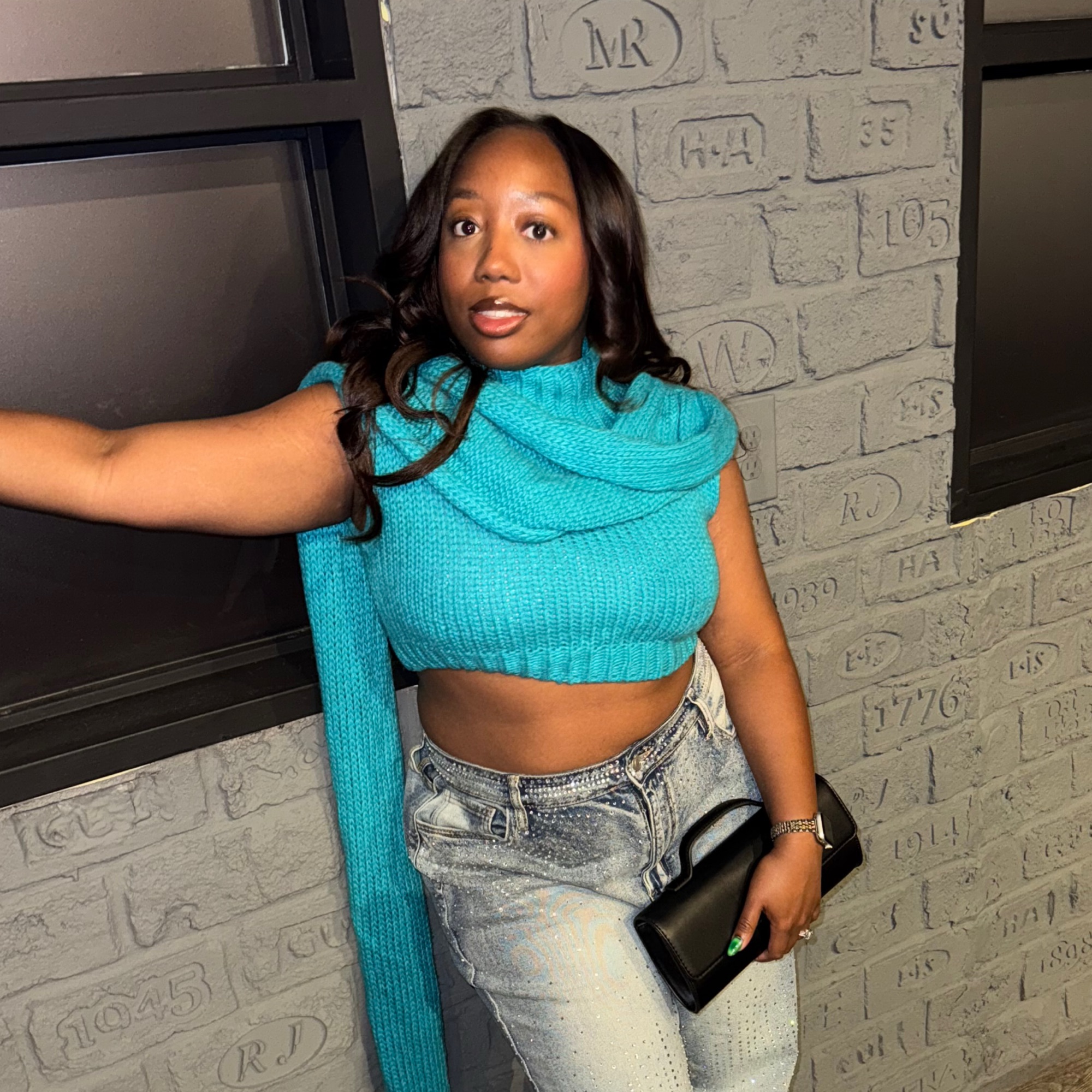 Blue Cozy Knit Fringe Midi Dress by Fashion Nova | Pickle